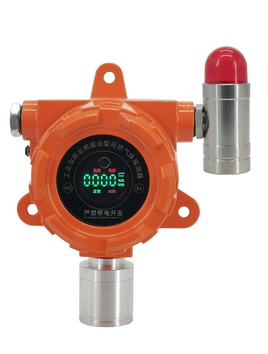 Point-type combustible gas detector with sounder strobe