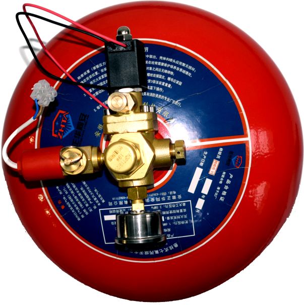 Suspended HFC-227ea extinguishing device